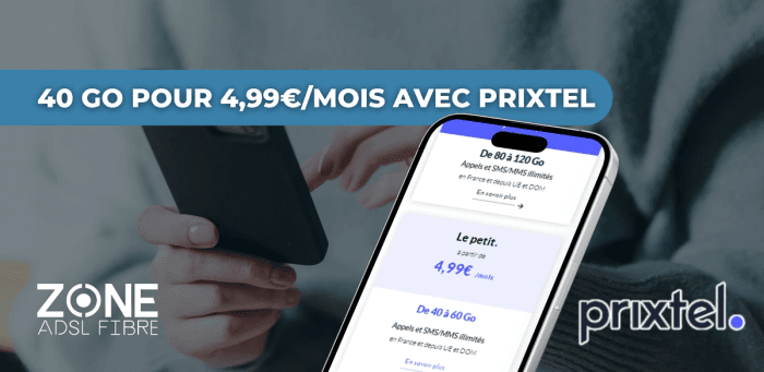 📱 Le Petit de Prixtel à moins de 5€/mois : forfait mobile flexible et économique sur le réseau SFR