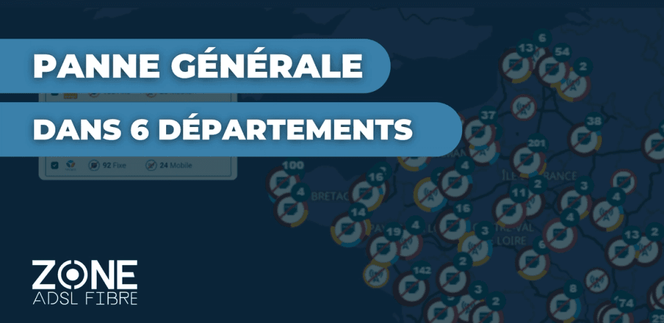 Panne dans 6 départements