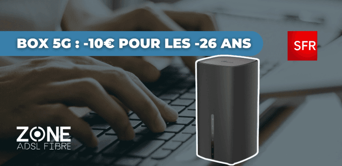 Offre spéciale SFR : Box 5G à 29,99€/mois jusqu’à 26 ans !